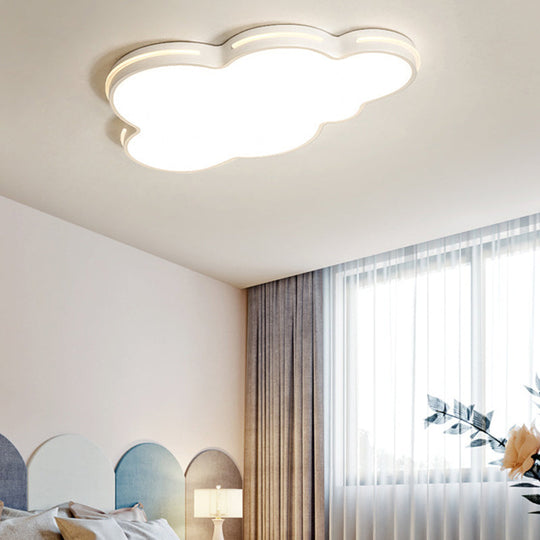 Nordic Metallic Flush Ceiling Light Cloud Design - 1-Light Flush-Mount Fixture