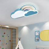 Contemporary Rainbow Flush Ceiling Light For Your Bedroom - Acrylic Fixture Blue / 20.5 Third Gear