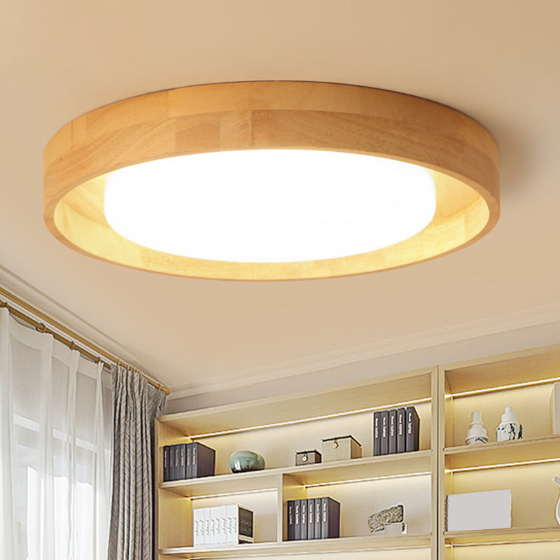Modern Circle Semi Flush Mount Light Fixture - Stylish Acrylic Ceiling For Bedrooms