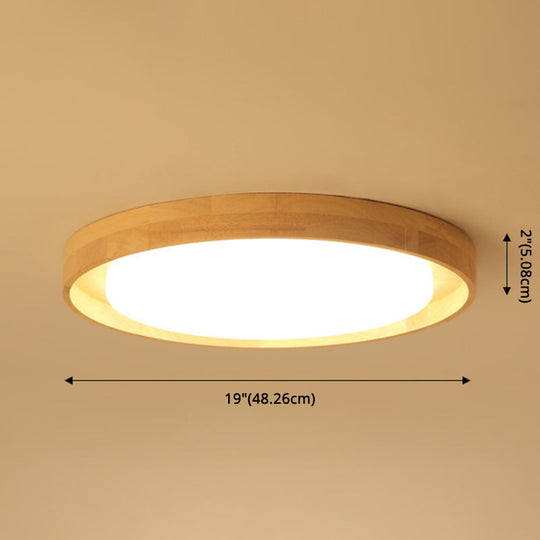 Modern Circle Semi Flush Mount Light Fixture - Stylish Acrylic Ceiling For Bedrooms