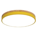 Minimalistic Flush Mount Ceiling Light - 1 Acrylic Disk Design Yellow / 16’ Warm