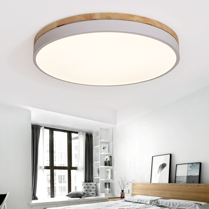 Minimalistic Flush Mount Ceiling Light - 1 Acrylic Disk Design