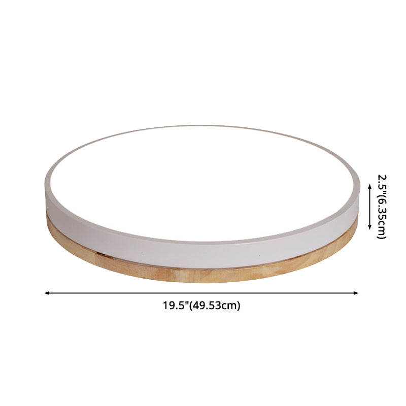 Minimalistic Flush Mount Ceiling Light - 1 Acrylic Disk Design