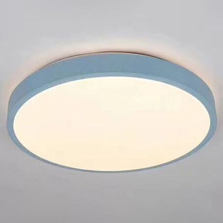 Minimalist Led Flush Mount Ceiling Light Fixture With Acrylic Chandelier Accent For Bedroom Blue /