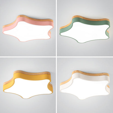 Contemporary Star-Shaped Flush Mount Acrylic Ceiling Light Fixture