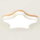 Contemporary Star - Shaped Flush Mount Acrylic Ceiling Light Fixture White / 16.5’