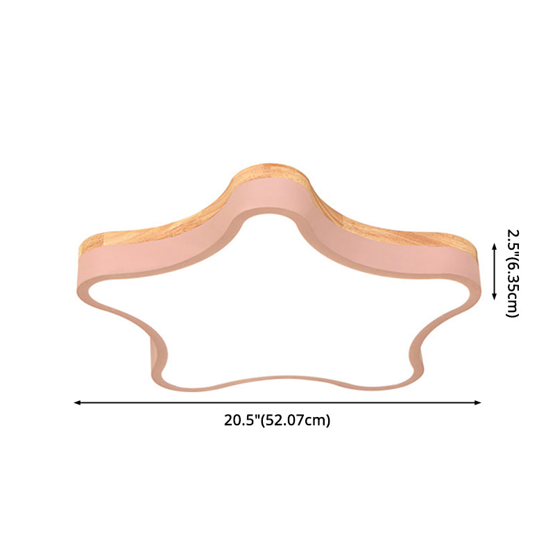 Contemporary Star-Shaped Flush Mount Acrylic Ceiling Light Fixture