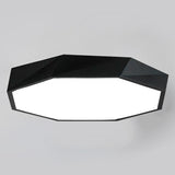 Contemporary Acrylic Flush Mount Ceiling Light For Bedroom - Faceted Chandelier Black / 16.5