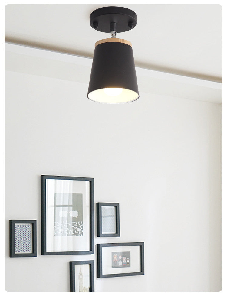 Macaron Metal Ceiling Mount Chandelier - 1 - Light Semi Flush For Bedroom