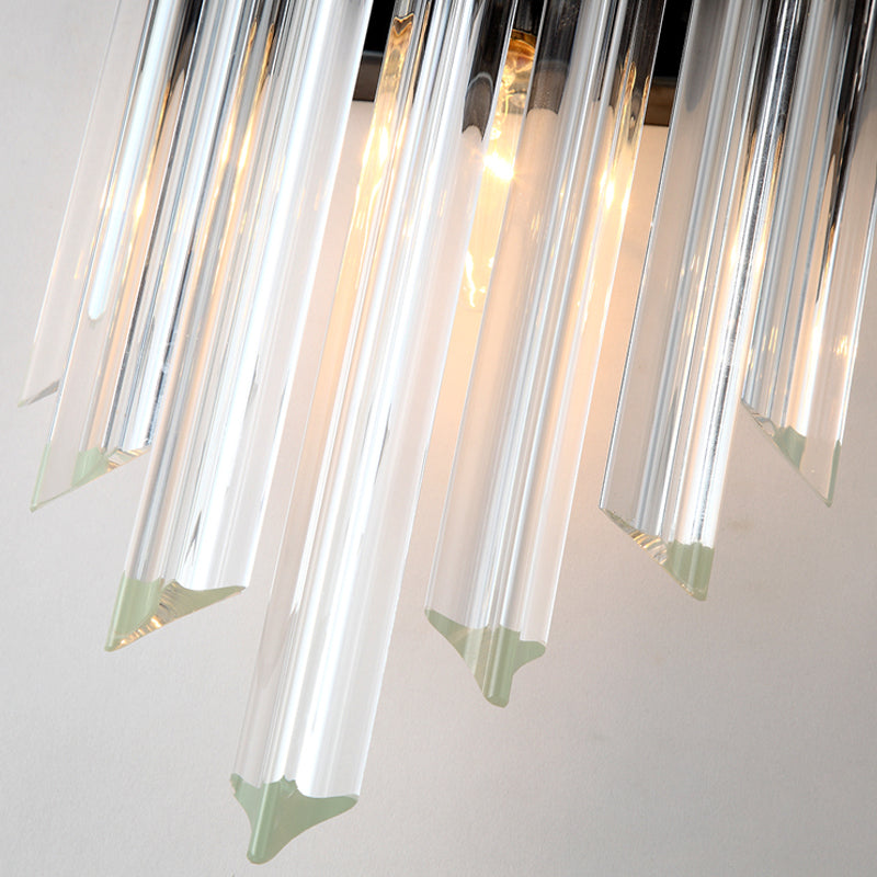 Contemporary Black Crystal Wall Lamp For Living Room