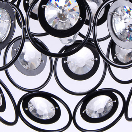 Dome-Shaped Crystal Hollow Pendant Lamp: Minimalist Modern Hanging Light Fixture