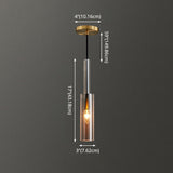 Modern Shaded Crystal Pendant Light - Simplicity Block Design Brass Ceiling Fixture