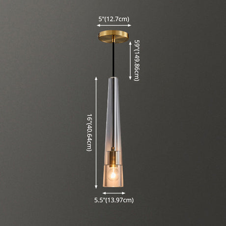 Modern Shaded Crystal Pendant Light - Simplicity Block Design Brass Ceiling Fixture