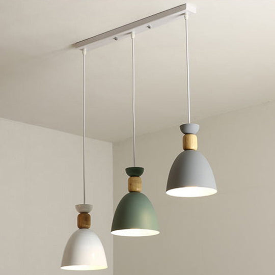 Nordic Style Goblet Ceiling Pendant Light With Metal Shade For Dining Room