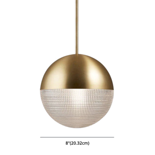 Contemporary Hemispherical Glass Pendant Light With Frosted Metal Lamp Body - Ideal For Aisle Bar