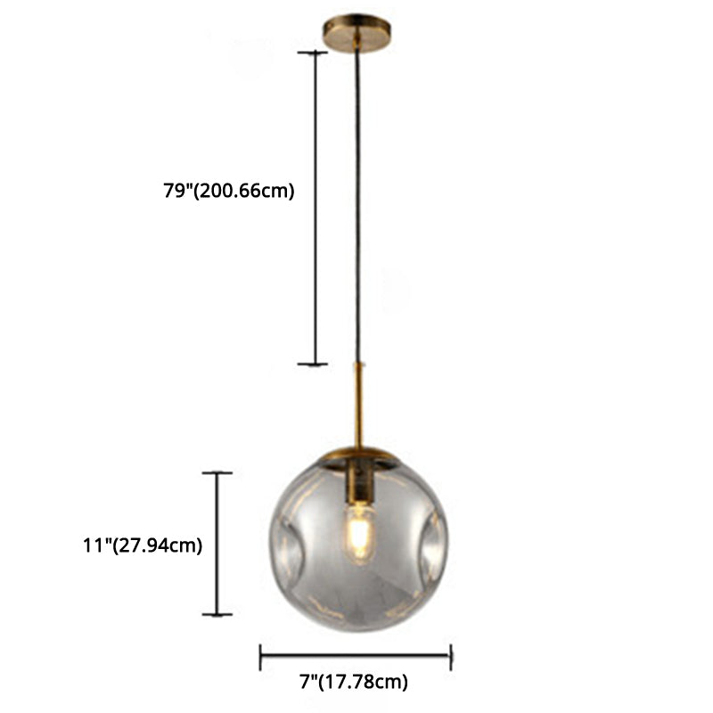 Irregular Glass Ball Mini Pendant Light - Modern Minimalist Hanging Lighting Fixture For Dining Room