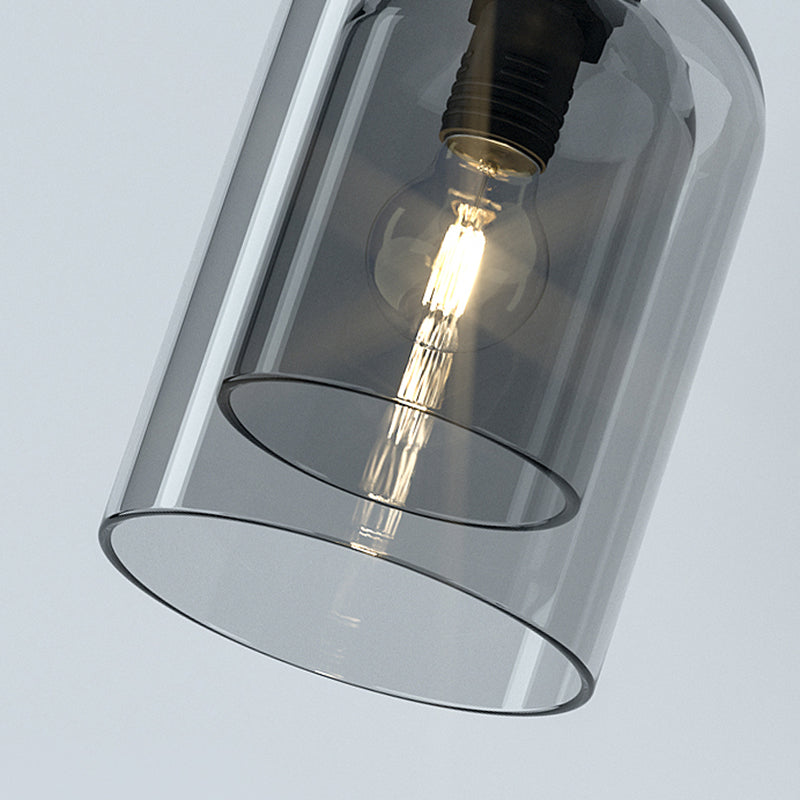 Minimalist Double Glass Shade Pendant Light For Aisle Bedroom - Modern And Stylish