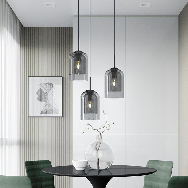 Minimalist Double Glass Shade Pendant Light For Aisle Bedroom - Modern And Stylish