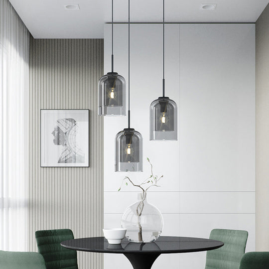 Minimalist Double Glass Shade Pendant Light For Aisle Bedroom - Modern And Stylish