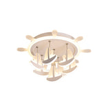 Rubber Canopy Pendant Chandelier With Boat Acrylic Shade And Kids Led Hanging Light (17/21/25) -