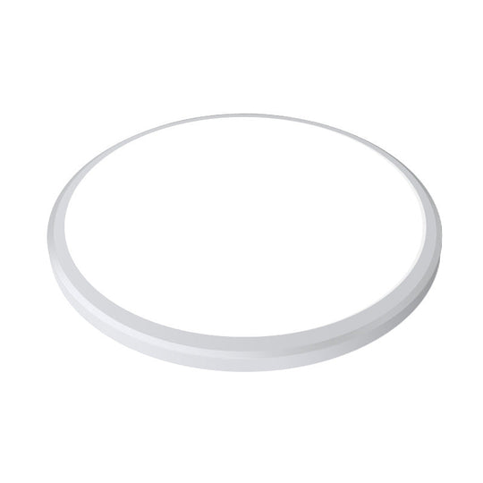 Ultra-Thin Round Led Ceiling Light For Kitchen - Simple White Design With Acrylic Flush Mount