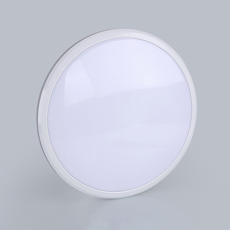 Ultra-Thin Round Led Ceiling Light For Kitchen - Simple White Design With Acrylic Flush Mount