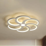 19.5/23.5 W Nordic Style Metal And Acrylic Led Flush Mount Light In White - Warm Glow For Living