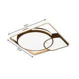 Circle Flushmount Led Light With Acrylic Modern Frame – Warm Or White