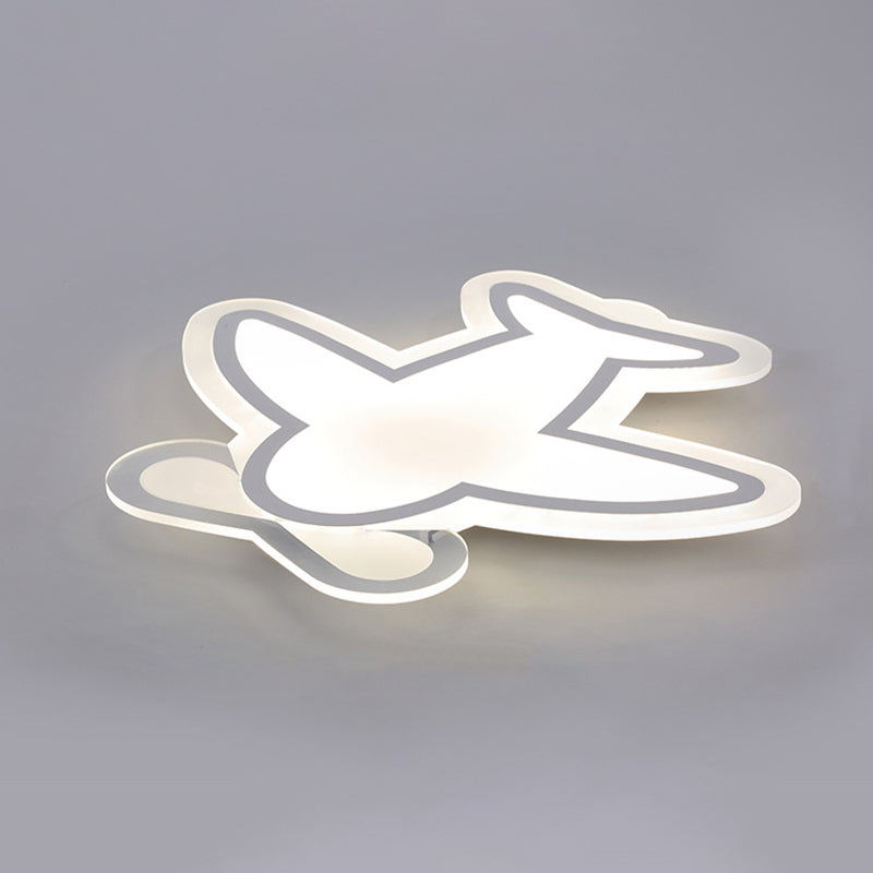 Minimalist Acrylic Flush-Mount Led Ceiling Lamp - White / Third Gear 24