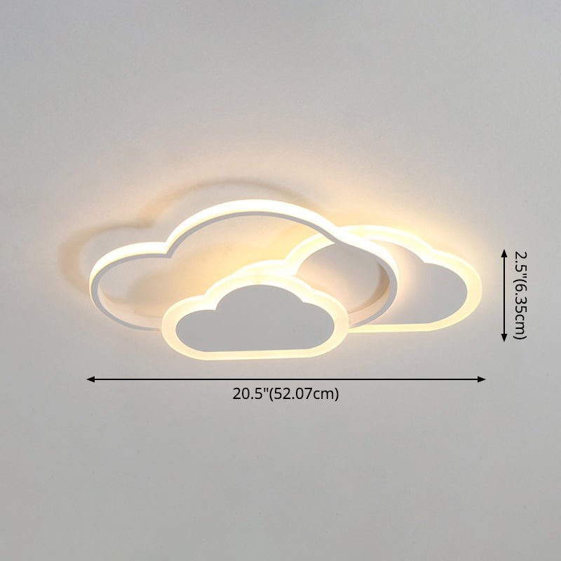Minimalist Led Cloud Ceiling Light Fixture - Acrylic Mount