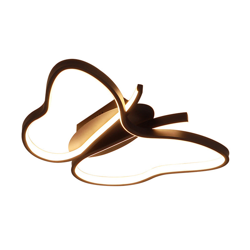 Modern Led Butterfly Ceiling Light Fixture - Close-To-Ceiling Metal Lighting