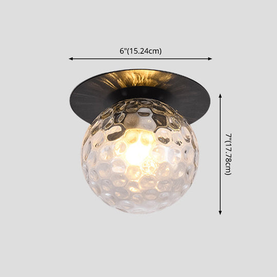 Minimalist Glass Globe Ceiling Mount Light Fixture
