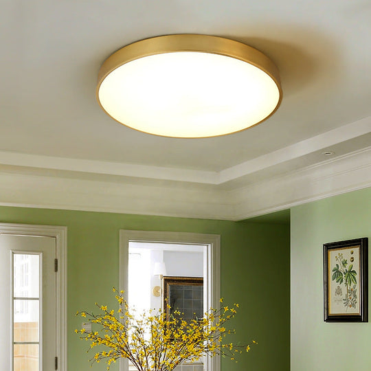 Minimalist Metal Flush Mount Ceiling Light For Bedroom