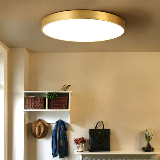 Minimalist Metal Flush Mount Ceiling Light For Bedroom