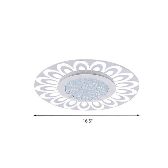 Modern Crystal Led Flush Mount Lighting In Multiple Light Options Various Sizes Available