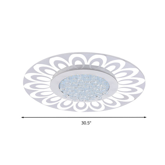 Modern Crystal Led Flush Mount Lighting In Multiple Light Options Various Sizes Available