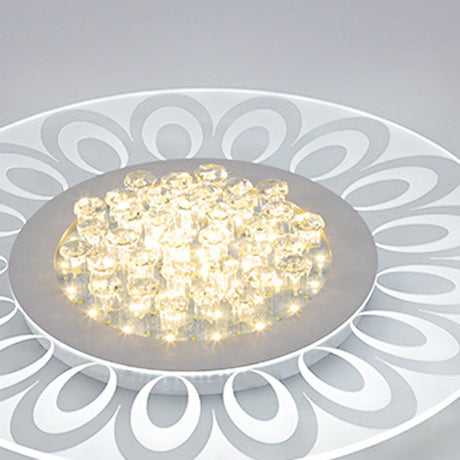 Modern Crystal Led Flush Mount Lighting In Multiple Light Options Various Sizes Available