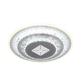 Modern Crystal Ceiling Mount Led Light Fixture For Bedroom - White Loving Heart/Square/Rose Design