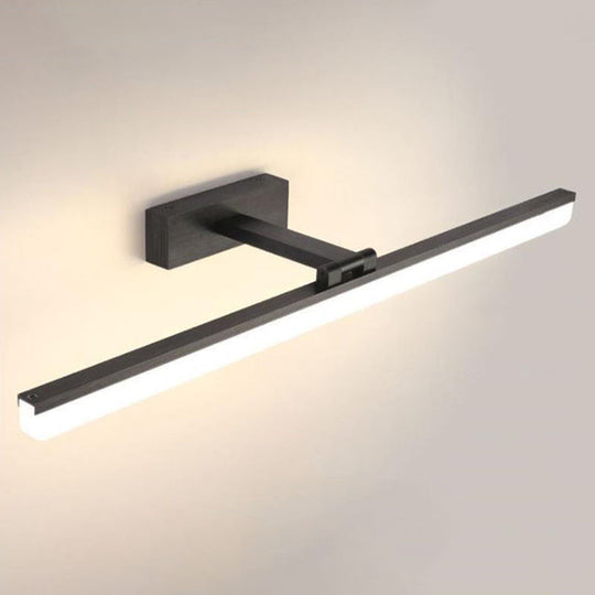 Contemporary Led Wall Vanity Sconce - Metal Design Stylish Bathroom Lighting Black / 16 White