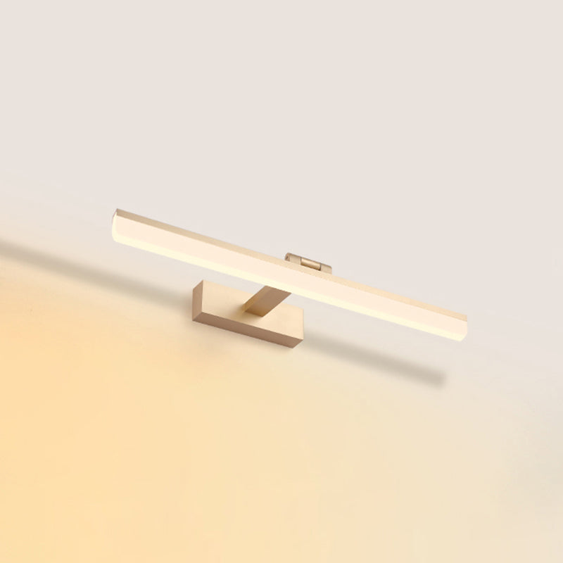 Modern Led Bathroom Mirror Cabinet Light In 3 Color Finishes Gold / Warm