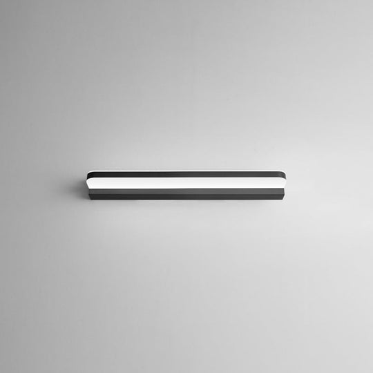 Contemporary Vanity Wall Lamp For Makeup - Bathroom Ambient Lighting Black / 16.5 White