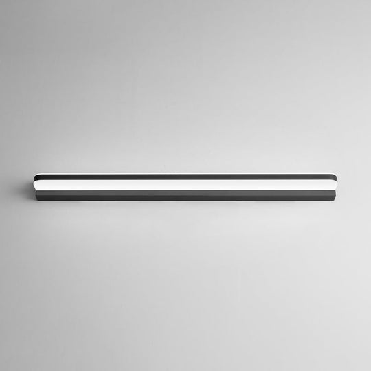 Contemporary Vanity Wall Lamp For Makeup - Bathroom Ambient Lighting Black / 28 White