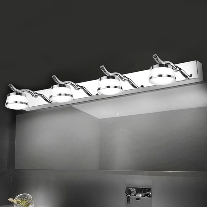 Led Crystal Vanity Mirror Lights - Modern Stainless Steel Bathroom Sconce