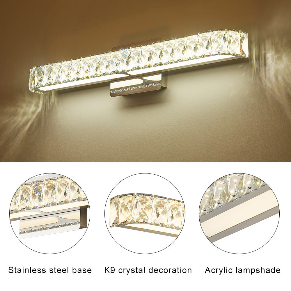 Modern Opulent Crystal Vanity Sconce For Bathroom