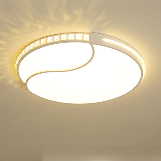 Premium 16.5”/20.5”/24.5“ White Led Ceiling Mount Round Flush Light Fixture In Warm/White –