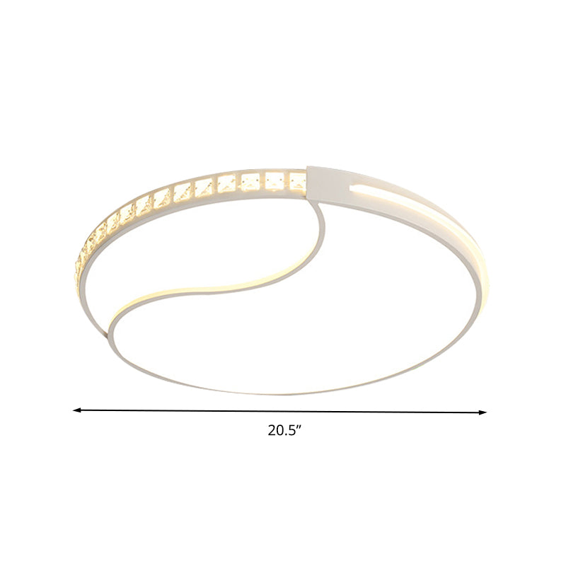 Premium 16.5”/20.5”/24.5“ White Led Ceiling Mount Round Flush Light Fixture In Warm/White –