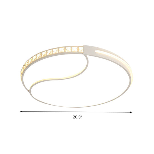 Premium 16.5”/20.5”/24.5“ White Led Ceiling Mount Round Flush Light Fixture In Warm/White –