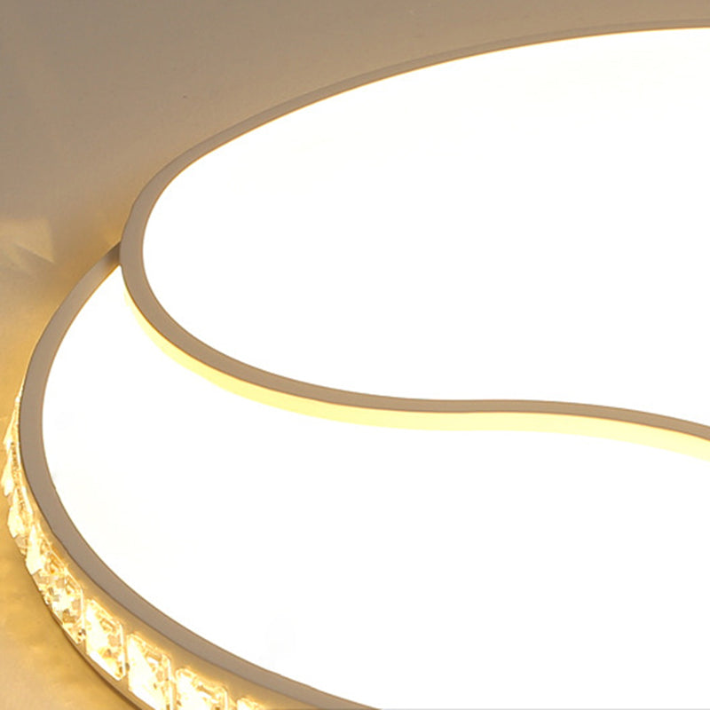 Premium 16.5/20.5/24.5 White Led Ceiling Mount Round Flush Light Fixture In Warm/White Sleek Acrylic