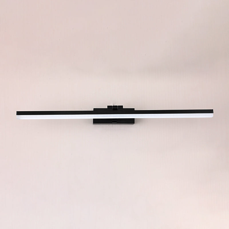 Nordic Minimalist Rectangular Metal Single Vanity Wall Light Fixture