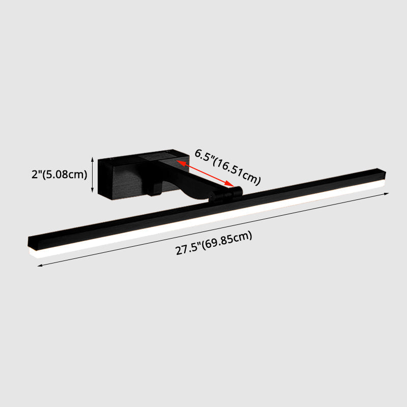 Nordic Minimalist Rectangular Metal Single Vanity Wall Light Fixture